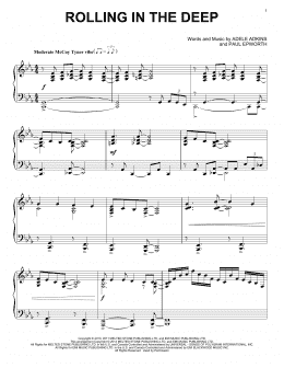 page one of Rolling In The Deep (Piano Solo)