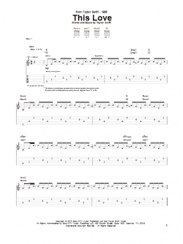 page one of This Love (Guitar Tab)