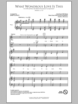 page one of What Wondrous Love Is This (SATB Choir)