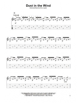 page one of Dust In The Wind (Solo Guitar)