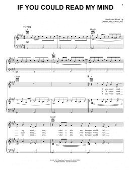 page one of If You Could Read My Mind (Piano, Vocal & Guitar Chords (Right-Hand Melody))