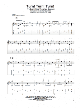 page one of Turn! Turn! Turn! (To Everything There Is A Season) (Solo Guitar)