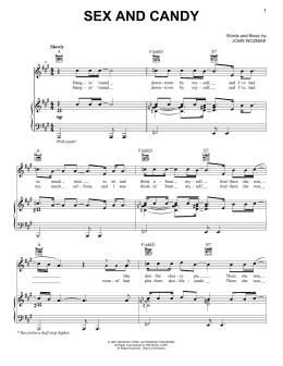 page one of Sex And Candy (Piano, Vocal & Guitar Chords (Right-Hand Melody))