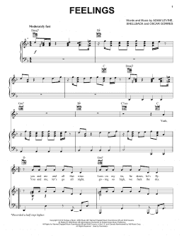 page one of Feelings (Piano, Vocal & Guitar Chords (Right-Hand Melody))