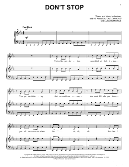 page one of Don't Stop (Piano, Vocal & Guitar Chords (Right-Hand Melody))