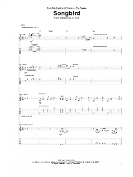 page one of Songbird (Guitar Tab)