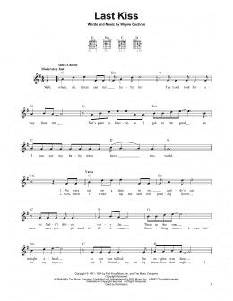 page one of Last Kiss (Easy Guitar)