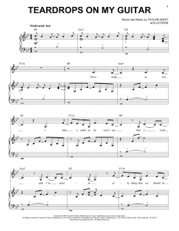 page one of Teardrops On My Guitar (Piano & Vocal)