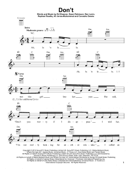 page one of Don't (Ukulele)