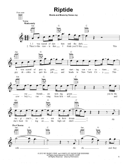 page one of Riptide (Ukulele)