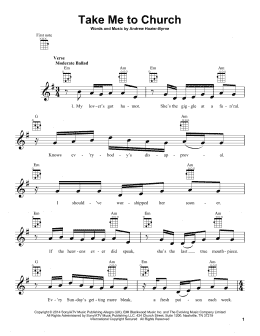 page one of Take Me To Church (Ukulele)