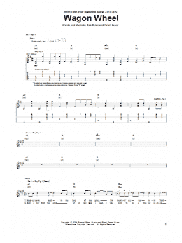 page one of Wagon Wheel (Guitar Tab)