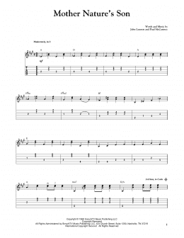 page one of Mother Nature's Son (Solo Guitar)