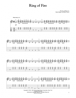 page one of Ring Of Fire (Solo Guitar)