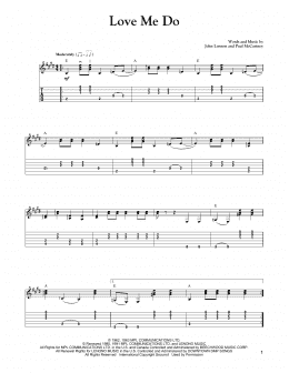 page one of Love Me Do (Solo Guitar)