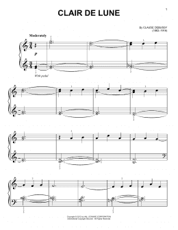 page one of Clair de Lune (Very Easy Piano)