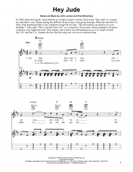 page one of Hey Jude (Easy Ukulele Tab)