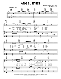 page one of Angel Eyes (Piano, Vocal & Guitar Chords (Right-Hand Melody))