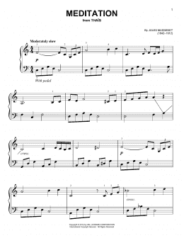 page one of Meditation (Very Easy Piano)