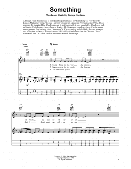 page one of Something (Easy Ukulele Tab)