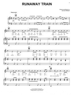 page one of Runaway Train (Piano, Vocal & Guitar Chords (Right-Hand Melody))