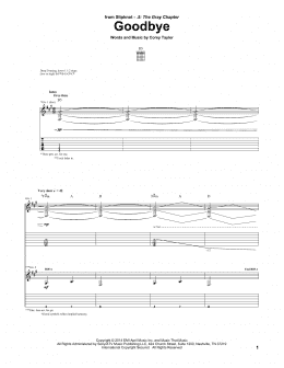 page one of Goodbye (Guitar Tab)