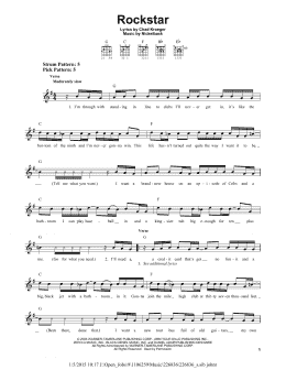 page one of Rockstar (Easy Guitar)