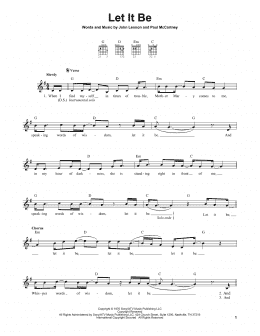 page one of Let It Be (Easy Guitar)