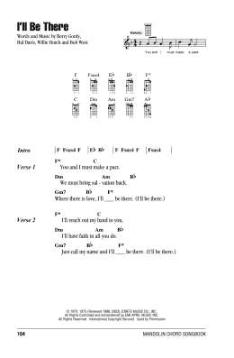 page one of I'll Be There (Mandolin Chords/Lyrics)