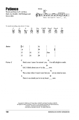 page one of Patience (Mandolin Chords/Lyrics)