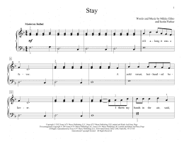 page one of Stay (Educational Piano)