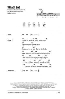 page one of What I Got (Mandolin Chords/Lyrics)