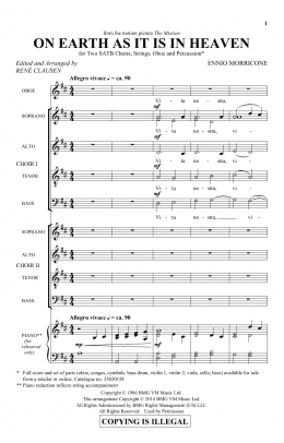 page one of On Earth As It Is In Heaven (SATB Choir)