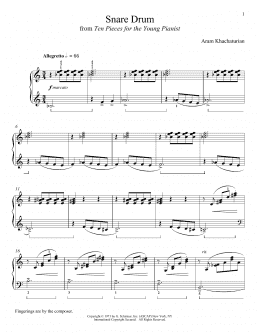 page one of Snare Drum (Piano Solo)