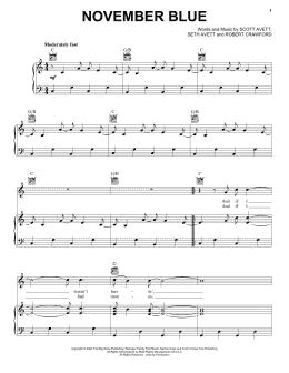 November Blue Piano Vocal Guitar Chords Right Hand Melody