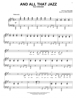 page one of And All That Jazz (Piano & Vocal)