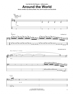 page one of Around The World (Bass Guitar Tab)