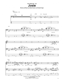 page one of Josie (Bass Guitar Tab)