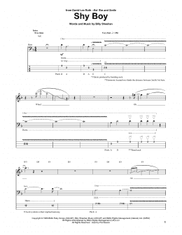 page one of Shy Boy (Bass Guitar Tab)