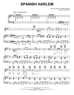 page one of Spanish Harlem (Piano, Vocal & Guitar Chords (Right-Hand Melody))