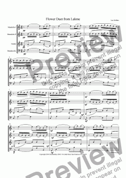 page one of Flower Duet (Sous le Dome Epais) from Lakme