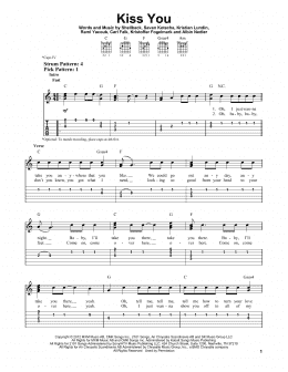 page one of Kiss You (Easy Guitar Tab)