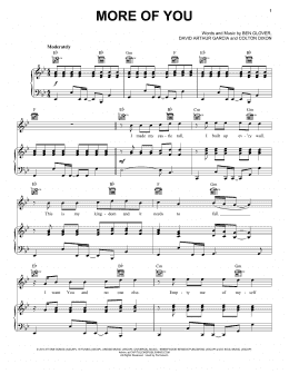 page one of More Of You (Piano, Vocal & Guitar Chords (Right-Hand Melody))