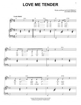 page one of Love Me Tender (Piano & Vocal)