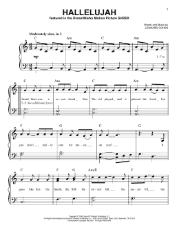 page one of Hallelujah (Easy Piano)