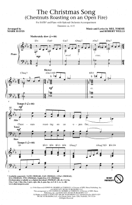 page one of The Christmas Song (Chestnuts Roasting On An Open Fire) (SATB Choir)