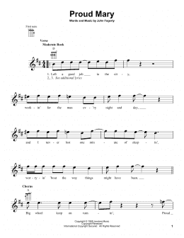 page one of Proud Mary (Ukulele)