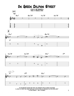 page one of On Green Dolphin Street (Solo Guitar)