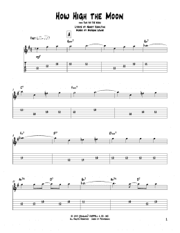 page one of How High The Moon (Solo Guitar)