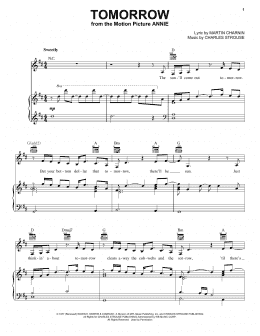 page one of Tomorrow (Piano, Vocal & Guitar Chords (Right-Hand Melody))